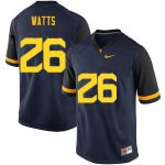 Men's West Virginia Mountaineers NCAA #26 Connor Watts Navy Authentic Nike Stitched College Football Jersey AD15X77NF